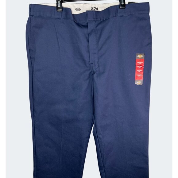 Dickies 874 Original Fit Work Pants Navy Wrinkle Resistant Durable Fabric 44x30 - Picture 10 of 16